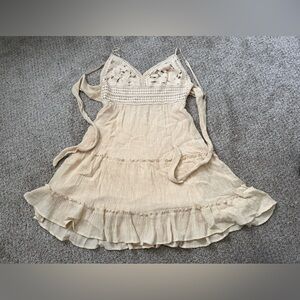 Love Tree Beige Crochet Sundress
